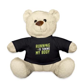 Courir, c’est régler mon body runner Marathon Trail - Nounours - noir - Devant