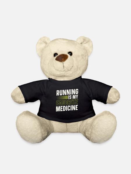 La course à pied est mon médicament préféré - Nounours - noir
