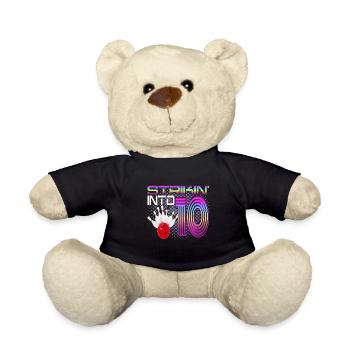 Striking Into 10 Bowling Bowler Celebration pour le 10. - Nounours - noir - Devant