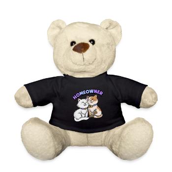 Homeowner | Cute Cat Shirt | Cat Lover Tshirt | - Teddy - Schwarz - Vorne