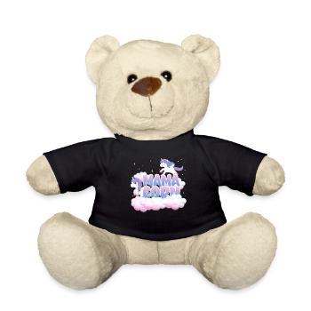 Mama Corn | Unicorn Birthday | Unicorn Theme | - Teddy Bear - black - Front