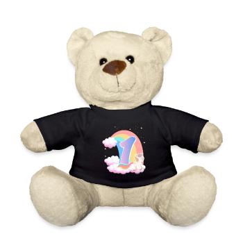 1 Unicorn Rainbow Clouds Little Pony 1. - Teddy Bear - black - Front