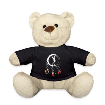 Golferin Weihnachten Weihnachtstraumfänger - Teddy - Schwarz - Vorne