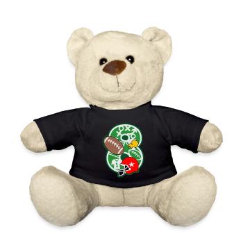 Fußball 8. Geburtstagsparty Nummer 8 - 8 Jahre - Teddy - Schwarz - Vorne