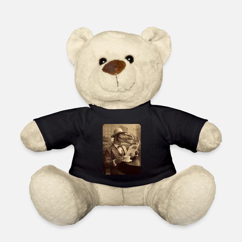 Robert liest beim Frühstück die Zeitung - Teddy - Schwarz