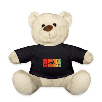 Rétro Graphique Teckel Dog Owner Dog Lover Wiener - Nounours - noir - Devant