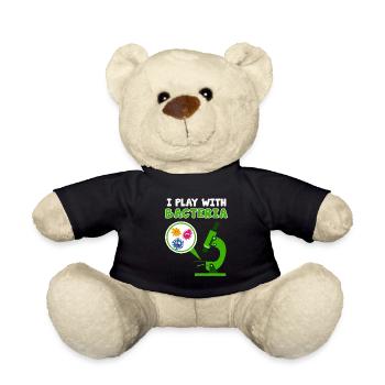 Biologist Shirt Biology Microscope Laboratory Gift - Teddy Bear - black - Front