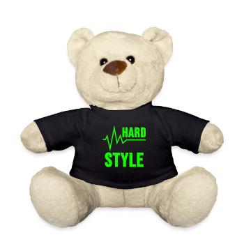 Hardstyle Shirt Hard Style Festival Raver Gift - Teddy Bear - black - Front