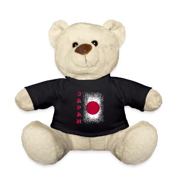 Japan Flagge - Teddy - Schwarz - Vorne