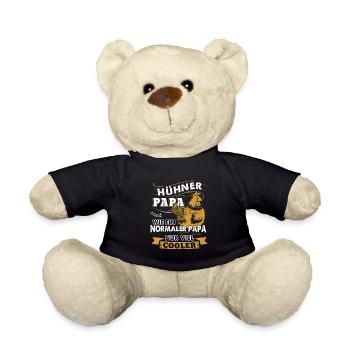 Hühner Papa Hühnerstall Bauer Huhn Geschenk - Teddy - Schwarz - Vorne