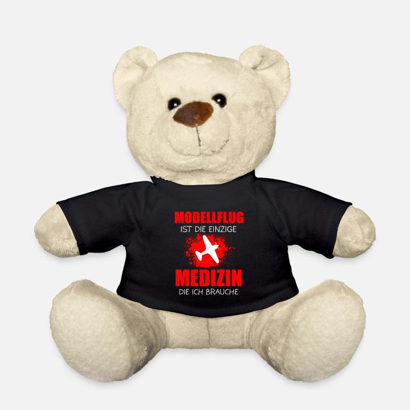 Modellflug Modellflieger Spruch Geschenk - Teddy - Schwarz