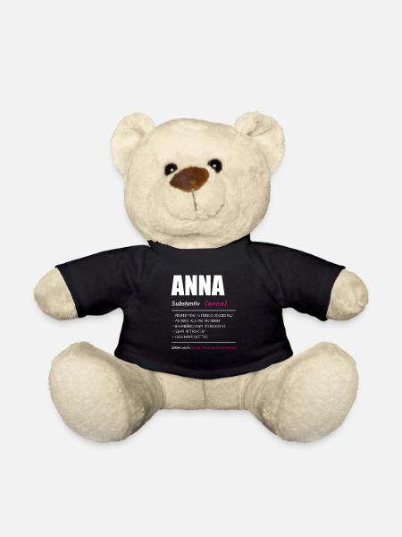 Anna Name Vorname Geschenk - Teddy - Schwarz