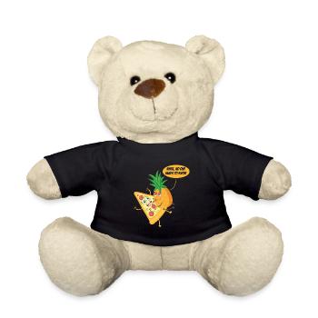 No One Needs To Know Pineapple Pizza Pineapple On - Teddy - Schwarz - Vorne