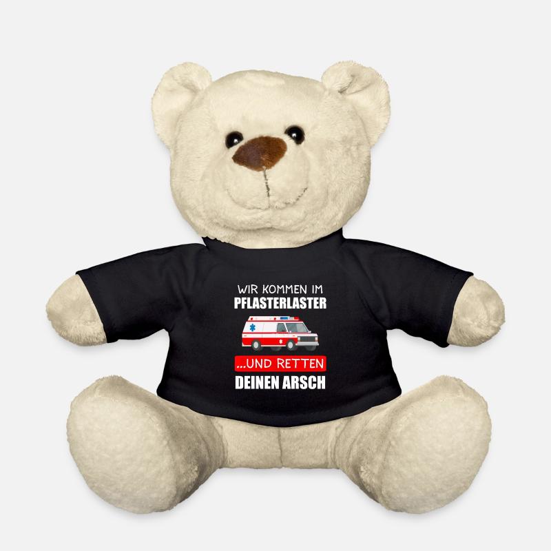 Pflasterlaster Sanitäter Rettungsdienst Geschenk - Teddy - Schwarz