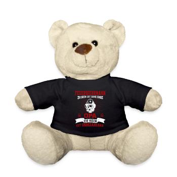 Feuerwehr Opa Feuerwehrmann Berufsfeuerwehr - Teddy - Schwarz - Vorne