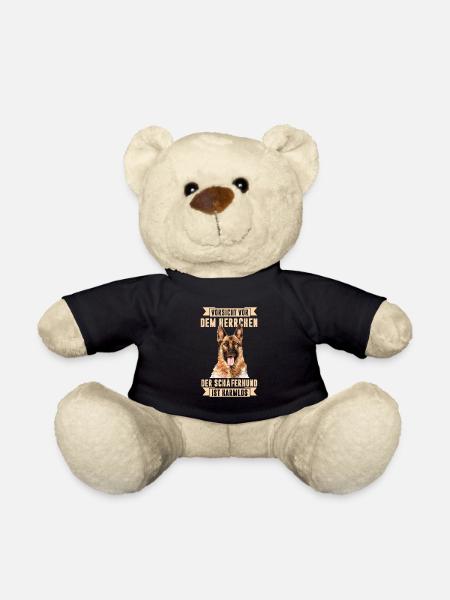 Vorsicht vor dem Herrchen Schäferhund - Teddy - Schwarz
