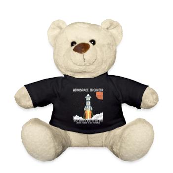 Space Engineer Space Flight Astronaut Rocket - Teddy Bear - black - Front