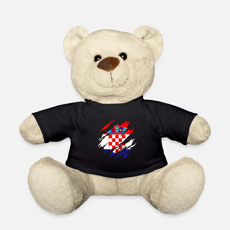 Kroatische Flagge Kroatien Kroatisches Geschenk - Teddy - Schwarz