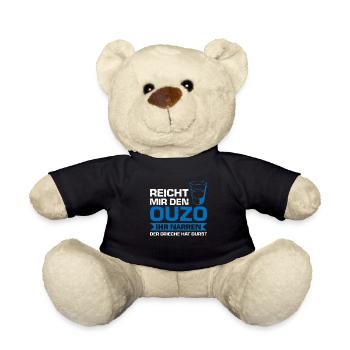 Ouzo Grieche Ouzo Liebhaber Geschenk - Teddy - Schwarz - Vorne