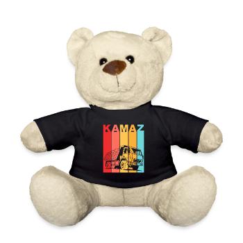Kamaz Vintage Russischer LKW UdSSR Fahrer - Teddy - Schwarz - Vorne