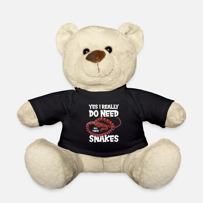 Schlange Kornnatter Reptil Geschenkidee - Teddy - Schwarz