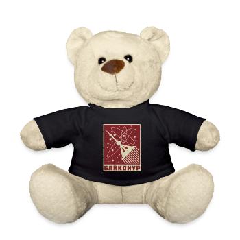 Baikonur Soviet Union Russia Communism - Teddy Bear - black - Front