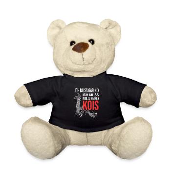 Kois Fisch Koifisch Geschenk - Teddy - Schwarz - Vorne