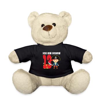 13.Geburtstag Pirat Piraten Geschenk - Teddy - Schwarz - Vorne