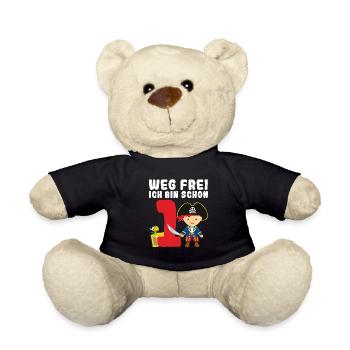1.Geburtstag Pirat Piraten Party Geschenk - Teddy - Schwarz - Vorne