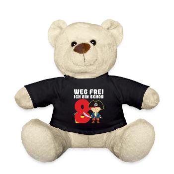 8.Geburtstag Pirat Piraten Party Geschenk - Teddy - Schwarz - Vorne