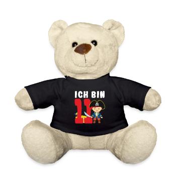 11.Geburtstag Pirat Piraten Geschenk - Teddy - Schwarz - Vorne
