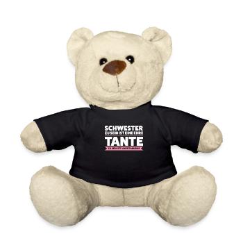 Tante Schwester Tanten Geschenk - Teddy - Schwarz - Vorne