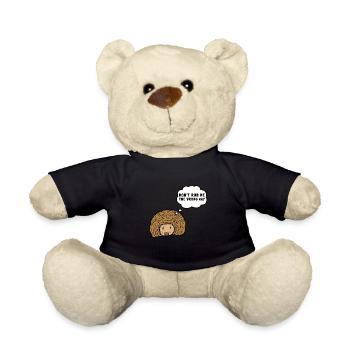 Porcupine Pig Hedgehog Rodent Hystricidae - Teddy Bear - black - Front