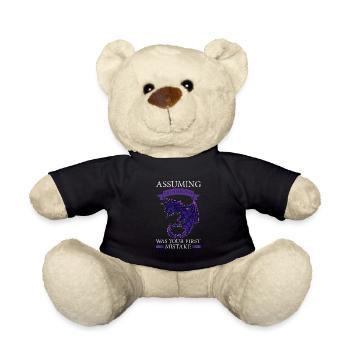 Dragon Dragon Mythical Creature Gift - Teddy Bear - black - Front