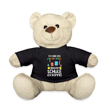 Kindergarten Abschluss Kita-Abgänger Geschenk - Teddy - Schwarz - Vorne