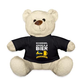 Schwedisch Angler Angeln Schweden Geschenk - Teddy - Schwarz - Vorne