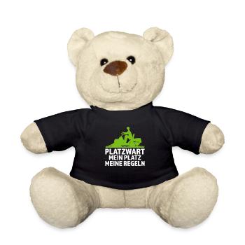 Platzwart Garten Rasenmäher Geschenk - Teddy - Schwarz - Vorne
