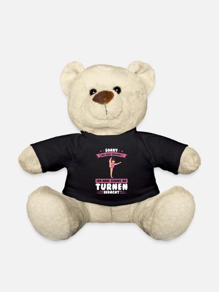 Turnen Mädchen Bodenturnen Geschenk - Teddy - Schwarz