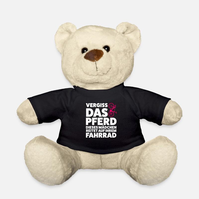Fahrrad Mädchen Radfahren Geschenk - Teddy - Schwarz