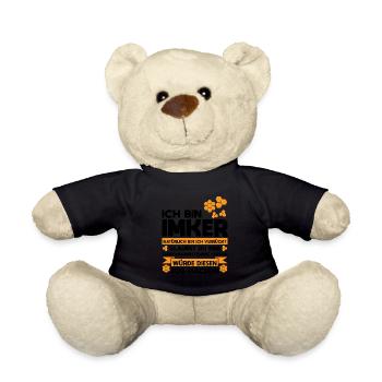 Imker Bienen Imkern Geschenk - Teddy - Schwarz - Vorne