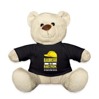 Bauherr Bauherrin Eigenheim Geschenk - Teddy - Schwarz - Vorne