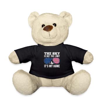 The sky is not the limit pilot aviation - Teddy Bear - black - Front