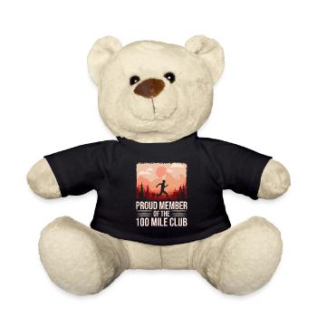 100 Mile Club Ultra Run Trail Running Ultrarunners - Teddy Bear - black - Front
