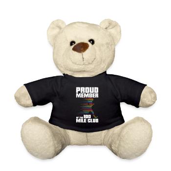 100 Mile Club Ultra Run Trail Running Ultrarunners - Teddy Bear - black - Front