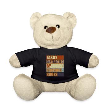 Abgelenkt durch Laufschuhe - Läufer Laufen Runner - Teddy - Schwarz - Vorne