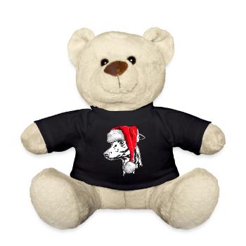 Santa ITALIAN WIND CHIME Christmas Wilsigns - Teddy Bear - black - Front