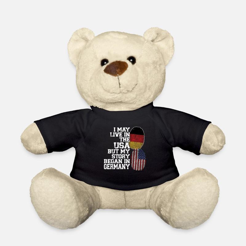 Deutschland Deutsch Deutsche Wurzeln Geschenk - Teddy - Schwarz