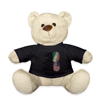 Irland Irisch Irische Wurzeln Geschenk - Teddy - Schwarz - Vorne