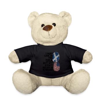 Schottland Schottische Wurzeln Geschenk - Teddy - Schwarz - Vorne