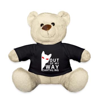 Cat With Laser Eyes - Teddy Bear - black - Front